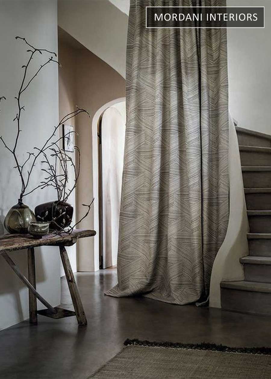 Abstract Silk Curtains